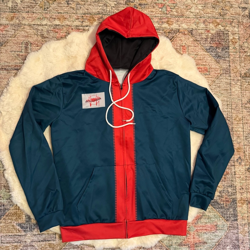 Stylish Red and Blue Men's Spider-Man Jacket